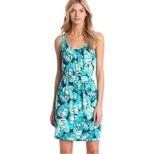 NWT Lucky Brand aqua tropical print dress size XL NWT